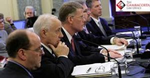 Judge's panel at a master calendar hearing