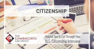 Person filling out citizenship documents