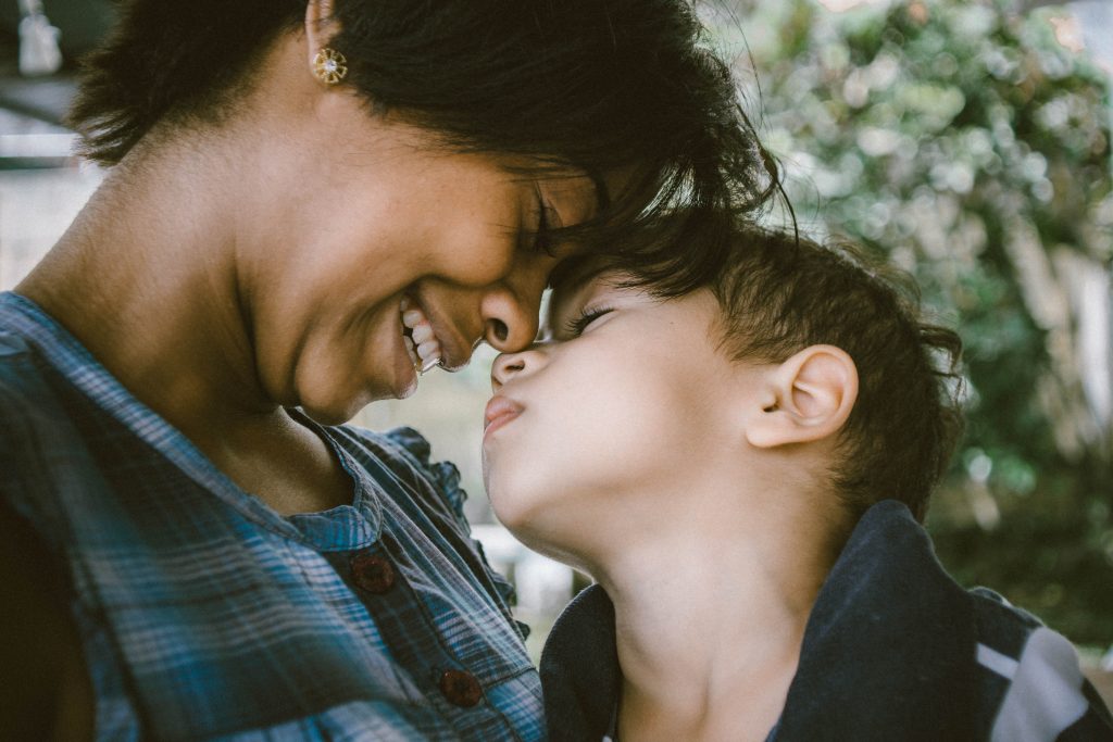 Photo of a Mother and Child after International Adoption