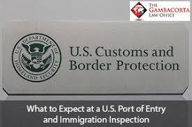 U.S. Customs and Border Protection sign